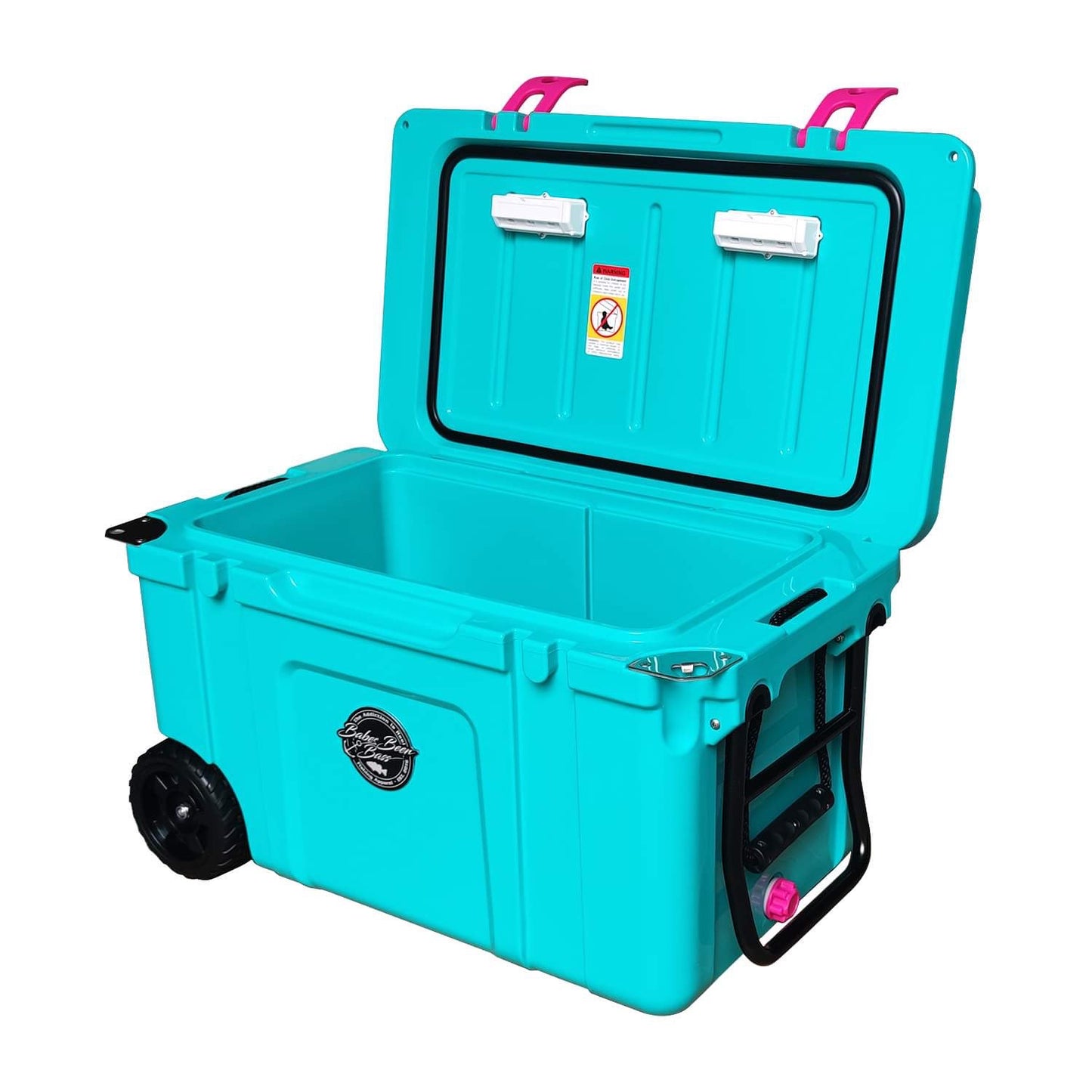 55QT WHEEL TURQUOISE/PINK LED COOLER