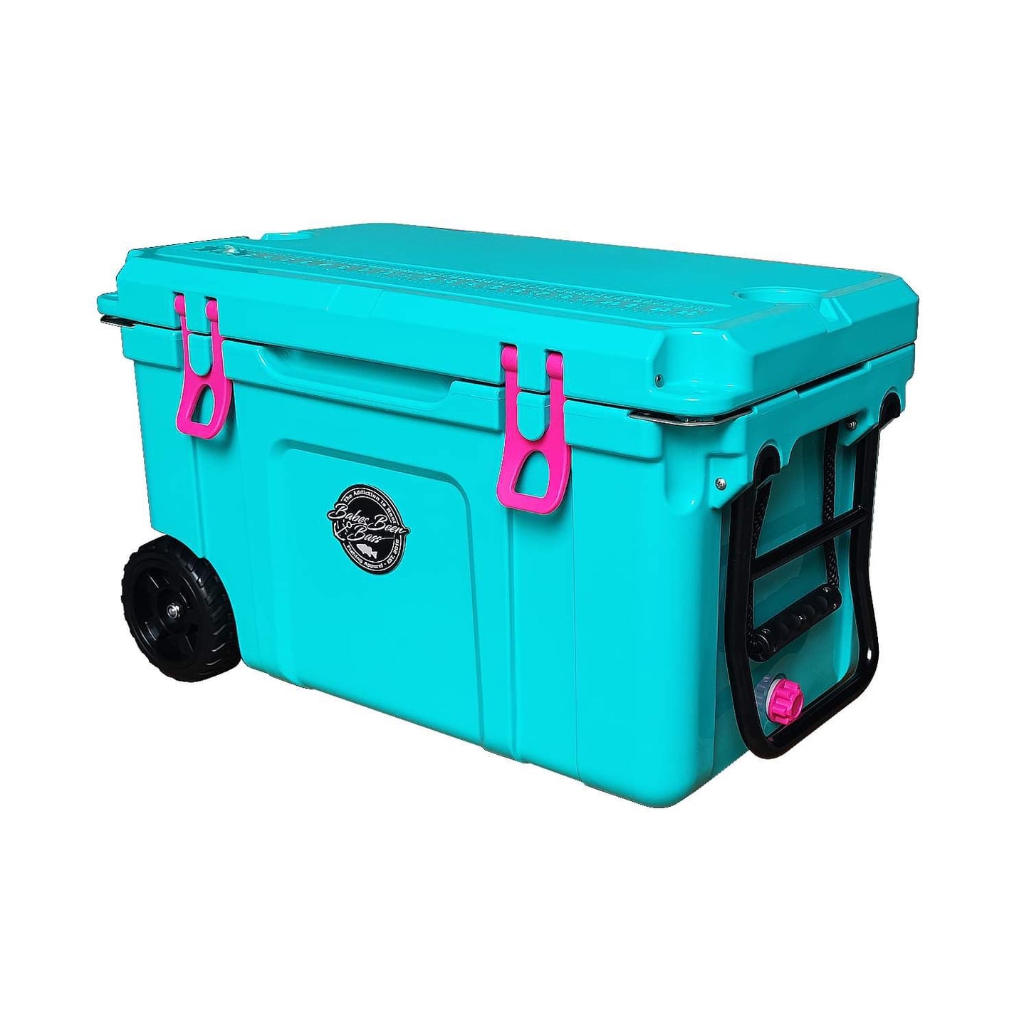 22QT TURQUOISE/PINK COOLER – Babes Beer and Bass