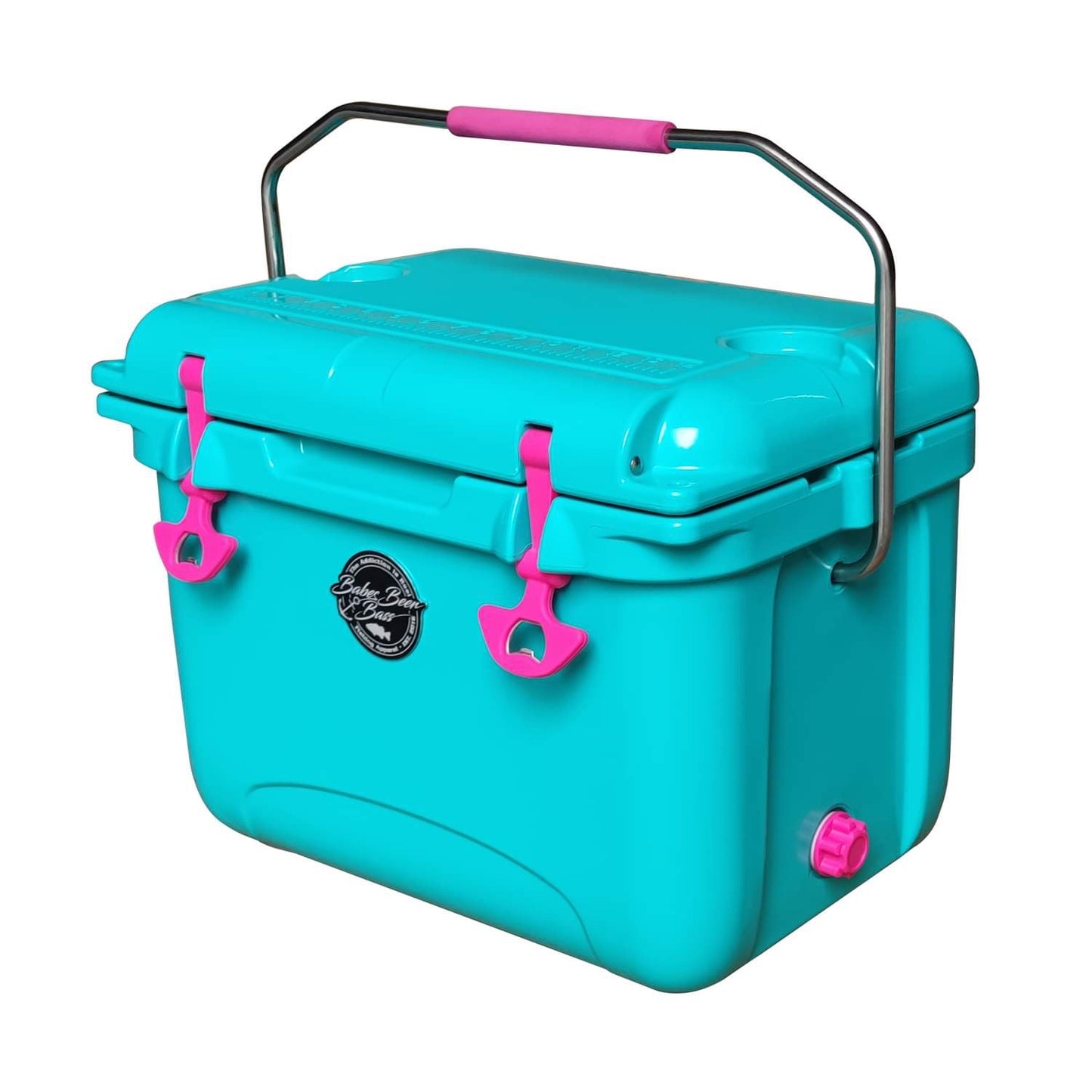 22QT TURQUOISE/PINK COOLER